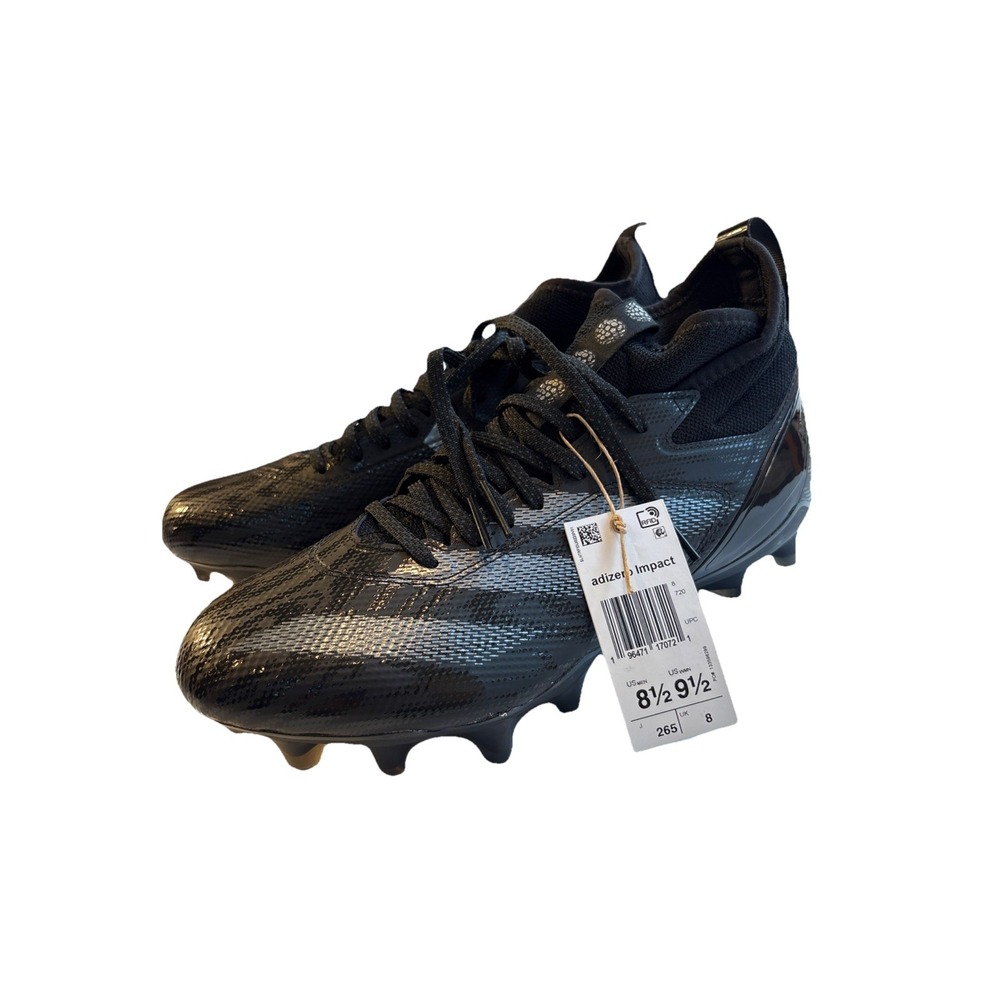 Adidas Adizero Chaos Athletic Football Cleats Shoes Black ID9103 Men's Sz 8.5